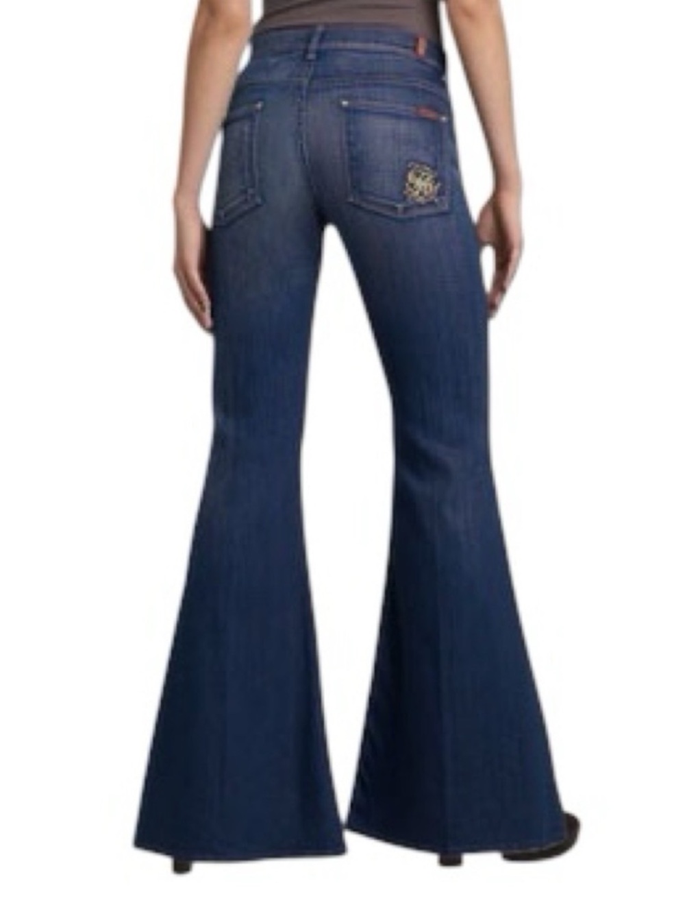 7 FOR ALL MANKIND The Bell Bottom High Rise Wide Leg Flare Stretch Denim Jean